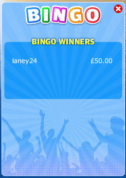 bingo liner winning bingo message