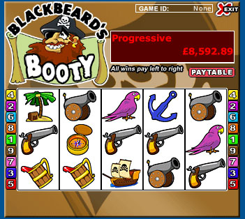 bingo liner blackbeards booty 5 reel online slots game