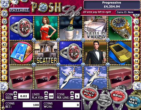 bingo liner posh life 5 reel online slots game