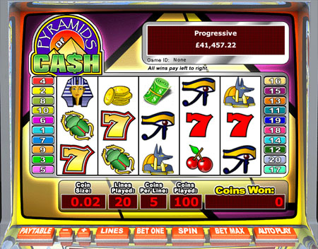 bingo liner pyramids of cash 5 reel online slots game